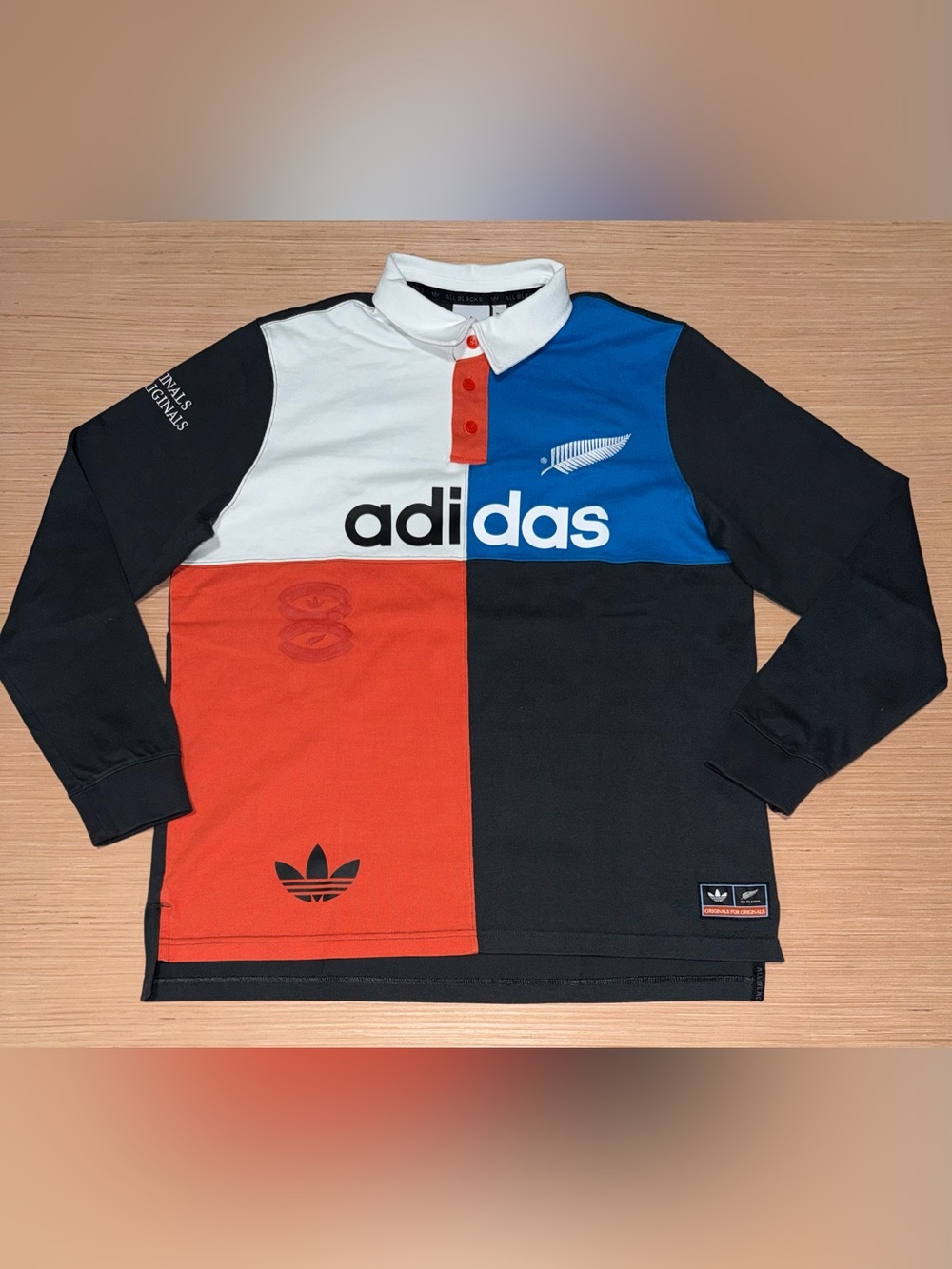 NWT | ADIDAS ORIGINALS & ALL BLACKS HERITAGE RUGBY POLO SHIRT | Large